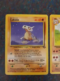 Marowak 39/64 and Cubone 50/64 jungle 1999 WOTC vintage pokemon cards. - Image 3