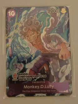 ONE PIECE CARD GAME MONKEY.D.LUFFY P-041 BANDAI CARD GAMES FEST 23-24 ENGLISH - Image 1