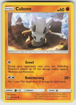 Cubone Common SM - Unified Minds 105/236 Pokemon - Image 1
