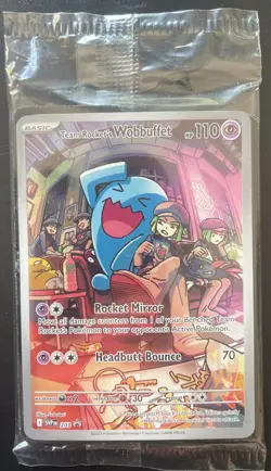 Pokemon TCG Destined Rivals Team Rockets Wobbuffet Promo Card 203 SEALED - Image 1
