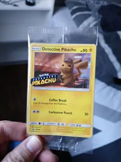 Pokemon TCG - Detective Pikachu SM190 Black Star Promo Card Stamped *NEW SEALED* - Image 1