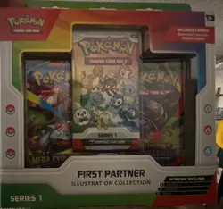Pokemon TCG First Partner Illustration Collection Series 1 Box w/ 3 Promo Cards - Image 1