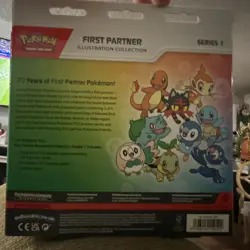 Pokemon TCG First Partner Illustration Collection Series 1 Box w/ 3 Promo Cards - Image 2