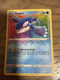 Shining Fates KYOGRE 021/072 Shiny Holo Amazing Rare NEW Pokemon Card - Image 1