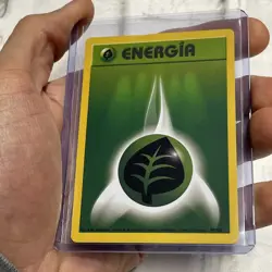 Pokemon GRASS ENERGY 99/102 Base Set LP SPANISH Nintendo Vintage Vtg Card TCG - Image 2