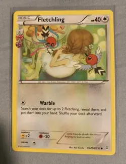 Pokemon TCG Fletchling RC25-32 Generations: Radiant Collection Regular NM Card - Image 1