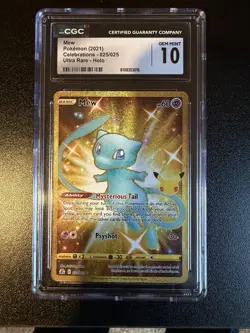 CGC 10 Mew 025/025 Celebrations Secret Rare Holo Pokemon TCG English 2021 Card - Image 1