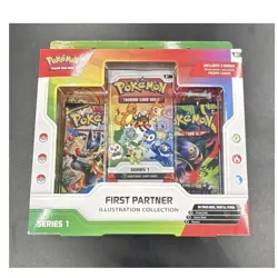 Pokemon First Partner Illustration Collection Series 1 Box - 3 Promo Cards - Image 1