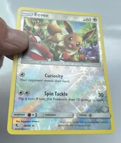 Eevee 48/68 Reverse Holo Rare Hidden Fates Pokemon Card VLP - Image 3