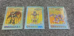 X3 1999 Digimon Holo Cards WarGreymon 306/Metalgarurumon 91/Wargreymon 90 Bandai - Image 1