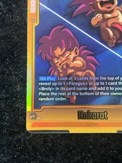 Kakarot FB08-076 R* Yellow Visual Art Dragon Ball Super Fusion World Card Game - Image 5