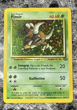 Pokemon TCG Pinsir 9/64 Jungle Holo Rare Holofoil English Unlimited Card - Image 1