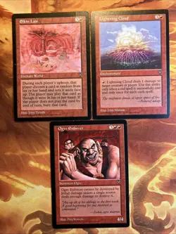 MTG 1 x Elkin Lair, 1 x Lightning Cloud & 1 x Ogre Enforcer Visions LP Red Rare! - Image 1
