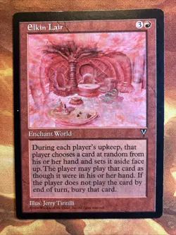MTG 1 x Elkin Lair, 1 x Lightning Cloud & 1 x Ogre Enforcer Visions LP Red Rare! - Image 2