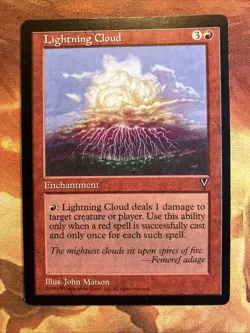MTG 1 x Elkin Lair, 1 x Lightning Cloud & 1 x Ogre Enforcer Visions LP Red Rare! - Image 4