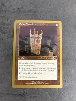 Grim Monolith Magic The Gathering MTG Tokio 1999 Kai budde Chippy - Image 1