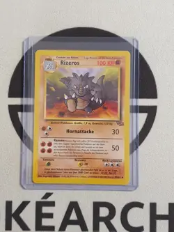 Pokemon Karte Rizeros 45/64 Dschungel Set 1999 Jungle Pokemon TCG Rhydon - Image 1