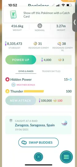 Pokemon Go Legendary Regigigas ( Normal ) ( Reduced) - Image 2