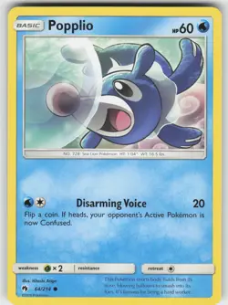 Popplio (64) Common SM - Lost Thunder 64/214 Pokemon - Image 1