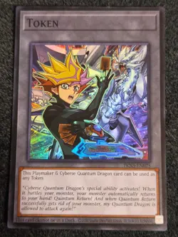 Yugioh Token Playmaker & Cyberse Quantum Dragon-Alliance Insight TKN5-EN025 VLP - Image 1