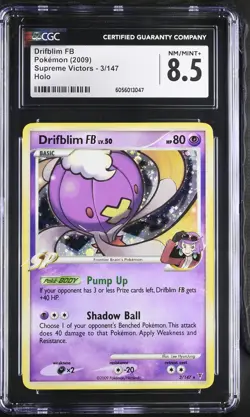 CGC 8.5 Drifblim FB 2009 Supreme Victors 3/147 Holo Pokemon Card - Image 1