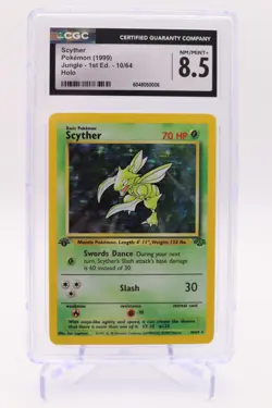 1999 Pokemon Jungle #10 Scyther-Holo 1st Edition CGC 8.5 - Image 1