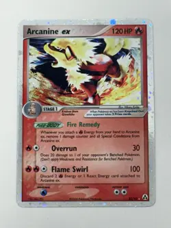 Pokemon TCG SWIRL Arcanine ex 83/92 Legend Maker Holo Silver Border - Image 1