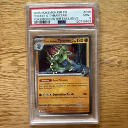 Rocket's Tyranitar #096 2025 Pokemon Pokemon Center Exclusive - PSA 9 Mint - Image 1