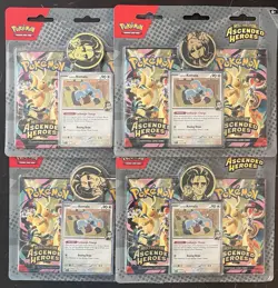 Pokemon Mega Evolution Ascended Heroes Sealed 2 Pack Blister Lot Of 4 In Hand - Image 1