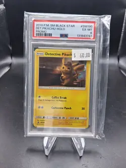 2019 Detective Pikachu Black Star Promo Pokemon PSA 6 - Image 1