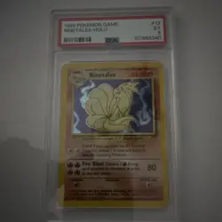 Pokemon TCG Ninetales Base Set Holo Rare PSA 5 12/102 1999 EN - Image 1