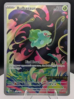 Pokemon TCG: Mega Evolution Enhanced Booster Stamped (133/132) Bulbasaur (NM) - Image 1