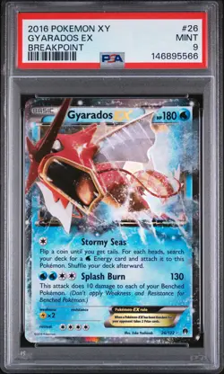 2016 POKEMON XY BREAKPOINT #26 GYARADOS EX PSA 9 - Image 1