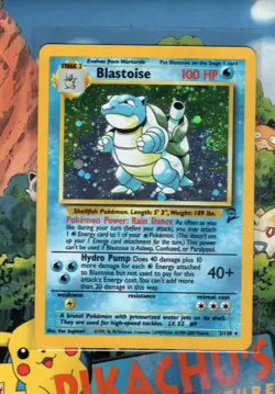 Pokemon TCG Blastoise Base Set 2 2/130 Holo Rare Played SWIRL - Image 1