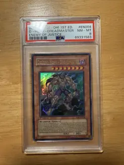 YUGIOH 1ST ED EOJ-EN004 DESTINY HERO DREADMASTER ULTRA PSA 8 NM-MT - Image 1