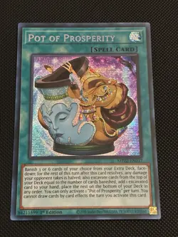 Yugioh! - Pot of Prosperity MP22-EN037 Prismatic Secret Rare 1st Edition NM - Image 1