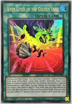BLVO-EN062 Seven Cities of the Golden Land - Ultra Rare 1st Ed Near Mint YuGiOh - Image 1