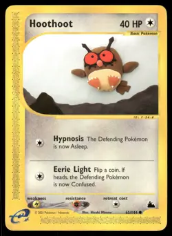 Pokemon Cards Hoothoot 65/144 Skyridge WOTC Common NM - Image 1