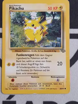 Pokemon Karte Pikachu 60/64 Dschungel Set Jungle Pokemon Deutsch - Image 3