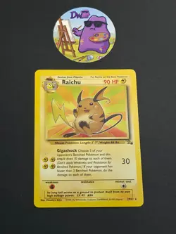 Pokemon TCG Raichu 29/62 - English Fossil Non Holo Card NM - Image 1