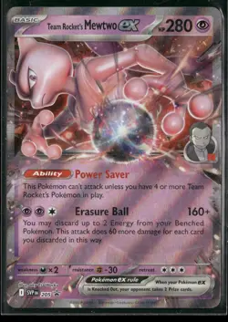 Team Rocket's Mewtwo ex Holo Promo SV: Scarlet & Violet Promo Cards 205 NM - Image 1