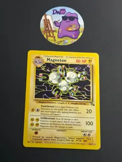 Pokemon TCG Magneton 26/62 - English Fossil Non Holo Card NM - Image 1