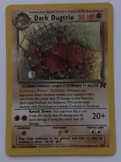 Dark Dugtrio Holo 6/82 Team Rocket WOTC Pokemon Card NM Vintage - Image 1