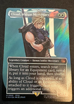 MTG Cloud, Midgar Mercenary Borderless Surge Foil 520 Final Fantasy NEAR MINT - Image 1