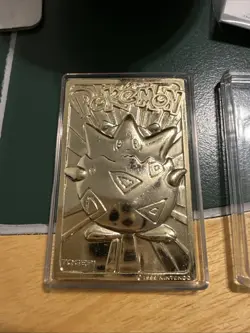 Pokemon 23k Gold Plated TOGEPI Trading Card W/Box By Burger King 1999 - Image 2