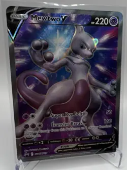 Pokemon Mewtwo V SWSH Promo SWSH229 220 HP Holo English Card - Image 1