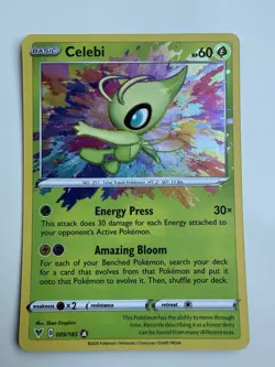 Pokemon TCG Celebi Vivid Voltage 009/185 Holo Amazing Rare - Image 1