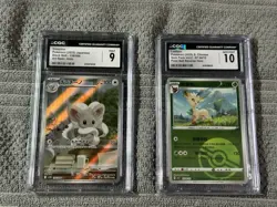 2025 Pokemon CGC Graded. Leafeon Chinese, Gem Pack 2 -07 04/15 Poke Ball Reverse - Image 1