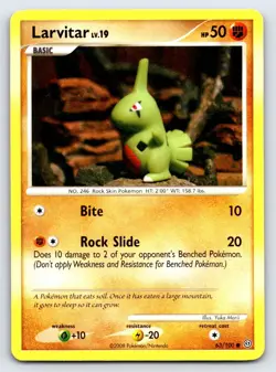 Larvitar 63/100 Common Stormfront Pokemon Lightly Played - Image 1