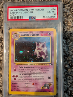 2000 pokemon gym heroes 14 sabrina's gengar holo (with swirl) - Image 1